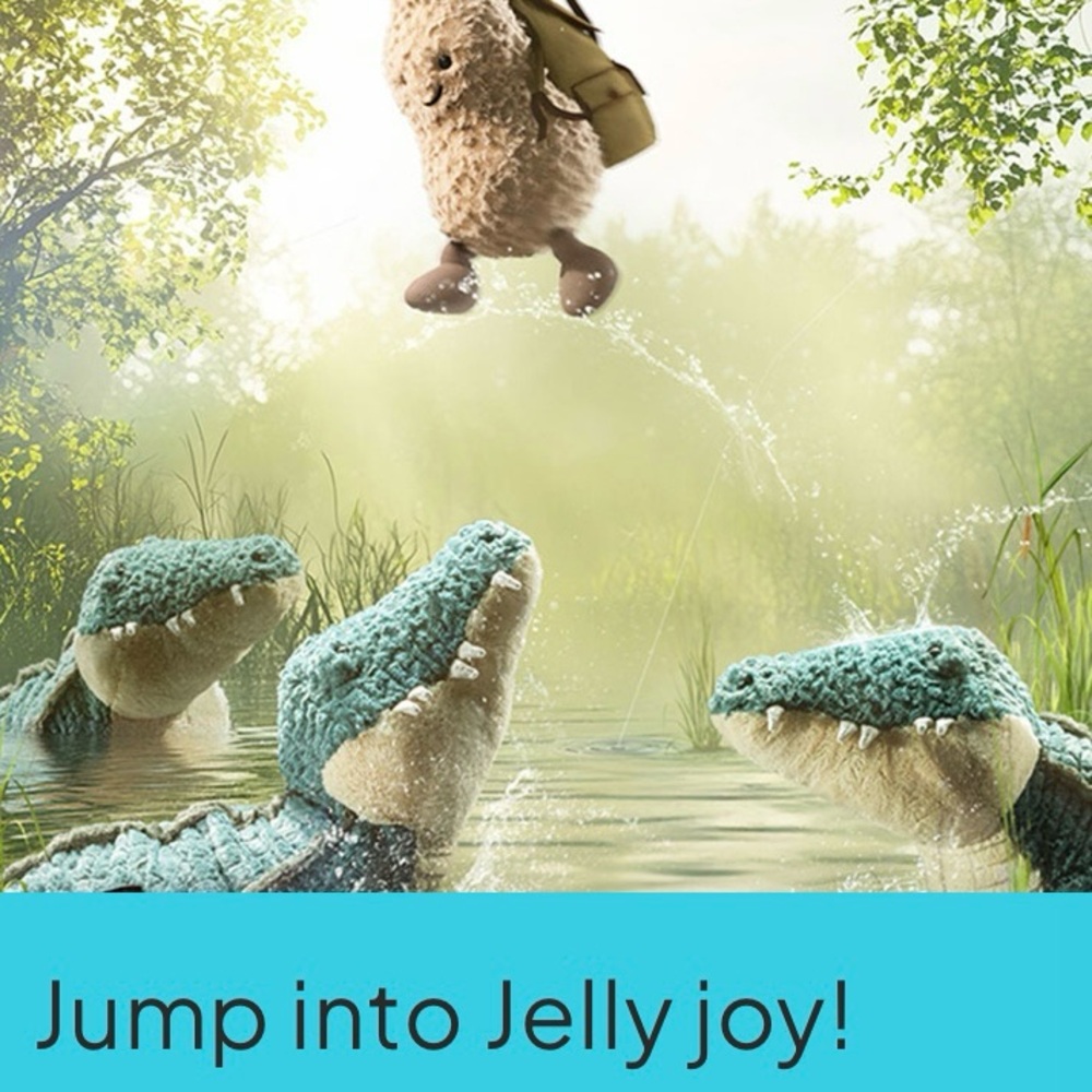 Jellycat ALLEXI Alligator in-hand Authentic direct from Jellycat green big soft - Picture 15 of 15